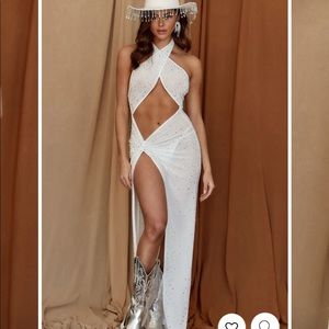 12th Tribe Cher Maxi Rhinestone Dress